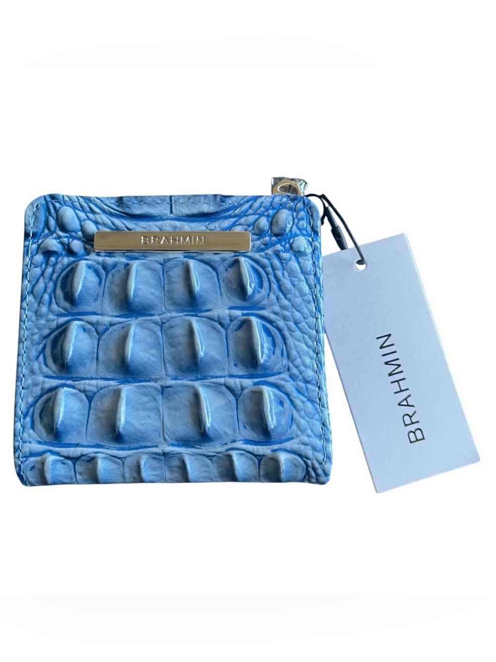 Brahmin Jane Aura Blue Melbourne Genuine Leather Wallet NWT